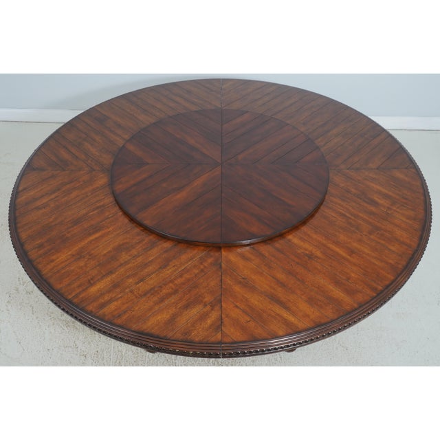 Traditional Large Round Barley Twist Mahogany Dining Table For Sale - Image 3 of 14