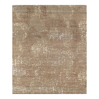Pasargad Home Modern Brown Silk & Wool Area Rug, 2' 0'' X 3' 0'' For Sale