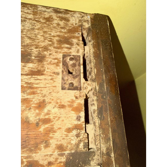 17th Century Bolognese Walnut Bookcase With Original Wire, Fabric Panels, Hidden Compartments & Working Locks For Sale - Image 14 of 14