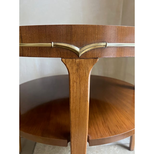 1950s Lane AltaVista Two Tiered Round Side Table, C. 1956 For Sale - Image 5 of 11