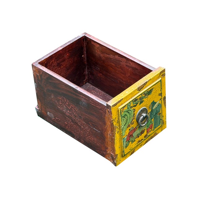 Vintage Chinese Yellow Lacquered Wood Credenza Sideboard Carved Scenic Panels For Sale - Image 18 of 18