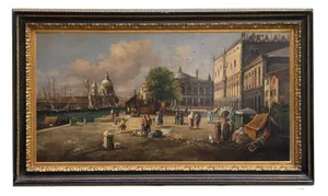 After Canaletto, Landscape of Venice, 2008, Oil on Canvas, Framed
