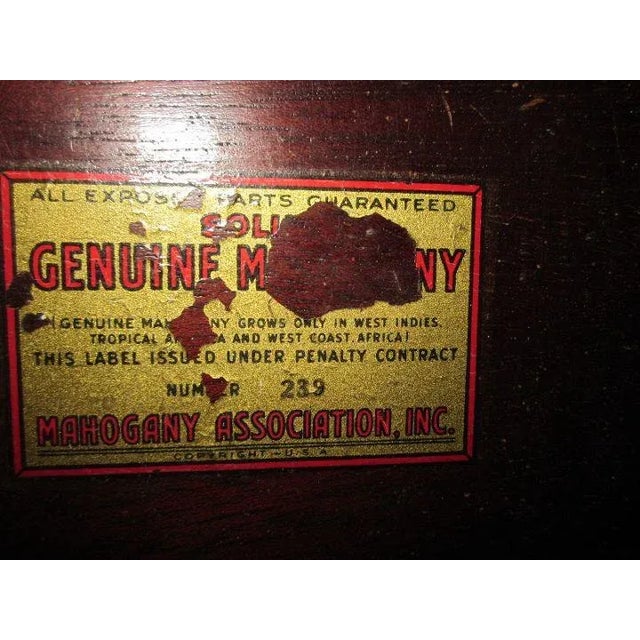 Brown 1940s Vintage Accent Table One Drawer Dark Tone Kling Factories For Sale - Image 8 of 11