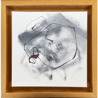 "Abstract IV" Contemporary Abstract Expressionist Mixed-Media Painting, Framed For Sale