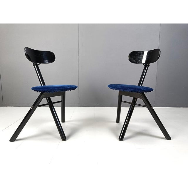 Wood Foldable Stools attributed to Calligaris, 1990s, Set of 2 For Sale - Image 7 of 10