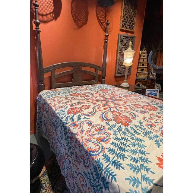 English Early 20th Century Anglo Indian Rosewood Bed For Sale - Image 3 of 11