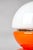 Vintage Space Age Spanish Table Lamp in Orange and White Glass, 1970s For Sale - Image 6 of 8