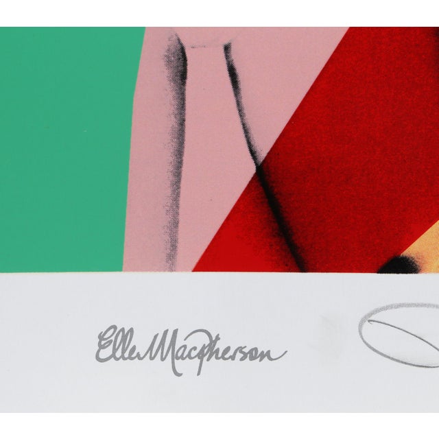 American Ronnie Cutrone, "Elle McPherson", Pop Art Model Portrait For Sale - Image 3 of 5