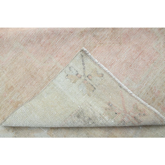 1970s Vintage Handmade Wool Cotton Turkish Beige Runner Rug For Sale - Image 11 of 11