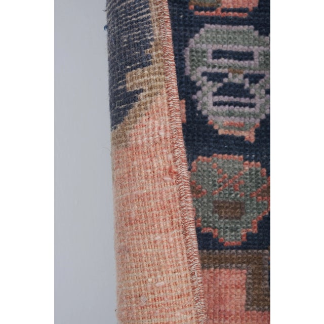 Vintage Muted Soft Colors Turkish Stair Carpet - Hallway Runner For Sale - Image 11 of 13