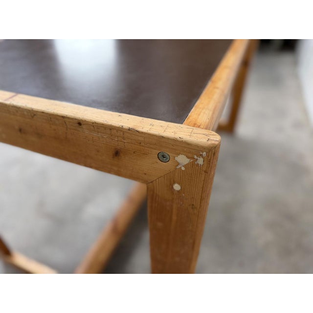 Wood Worktable by André Sornay, 1950s For Sale - Image 7 of 11