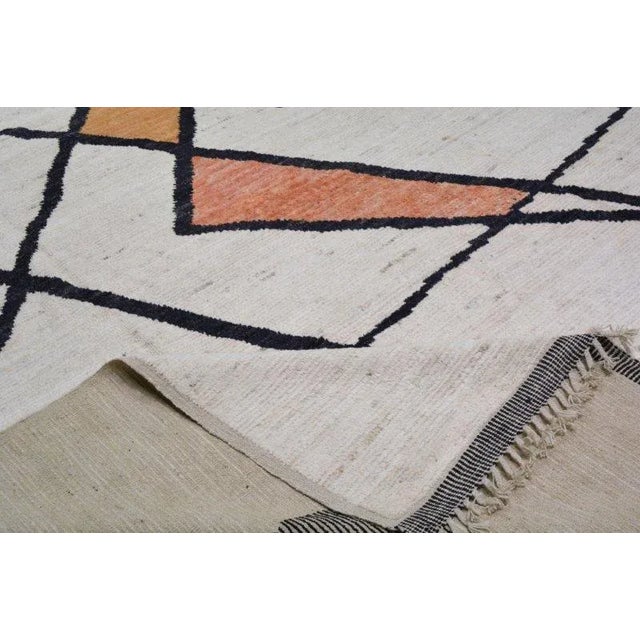 Moroccan Azilal Hand Knotted Wool Rug,9'X12' For Sale In New York - Image 6 of 6