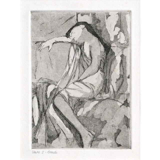 1980s Reclining Woman - Figurative Abstract Series (Set of 4) by Patricia A. Pearce For Sale - Image 5 of 10