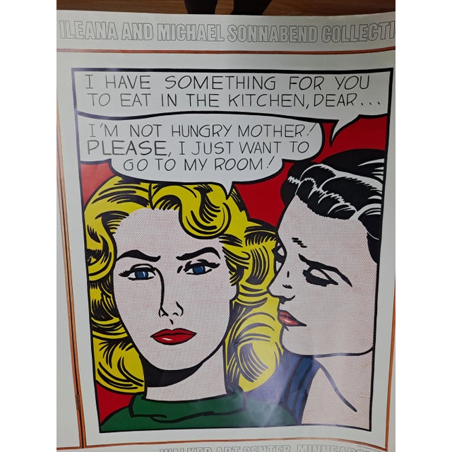 Red Roy Liehtenstein Walker Art Center Eddie Diptych Offset Lithograph For Sale - Image 8 of 8
