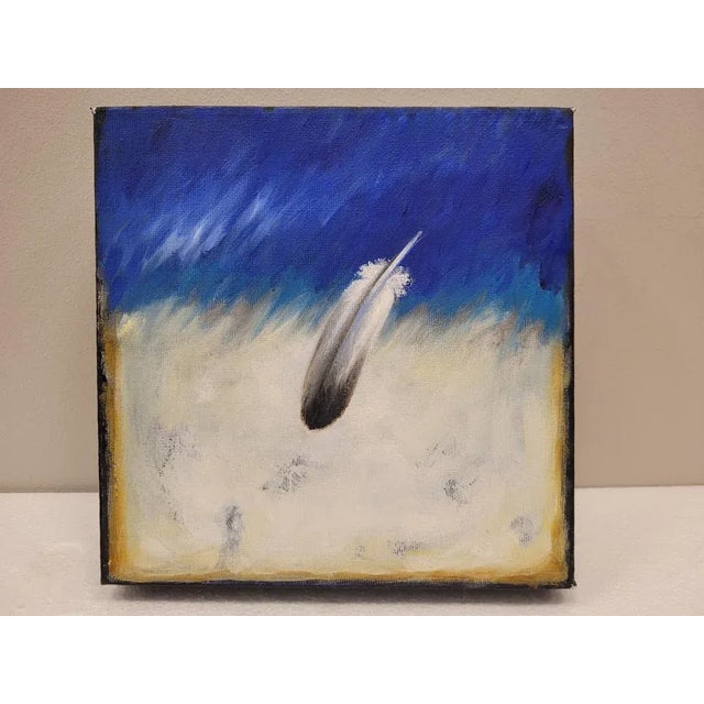 Rodríguez Quesada, Feathers, Oil Paintings on Canvas, Set of 2 For Sale - Image 7 of 11