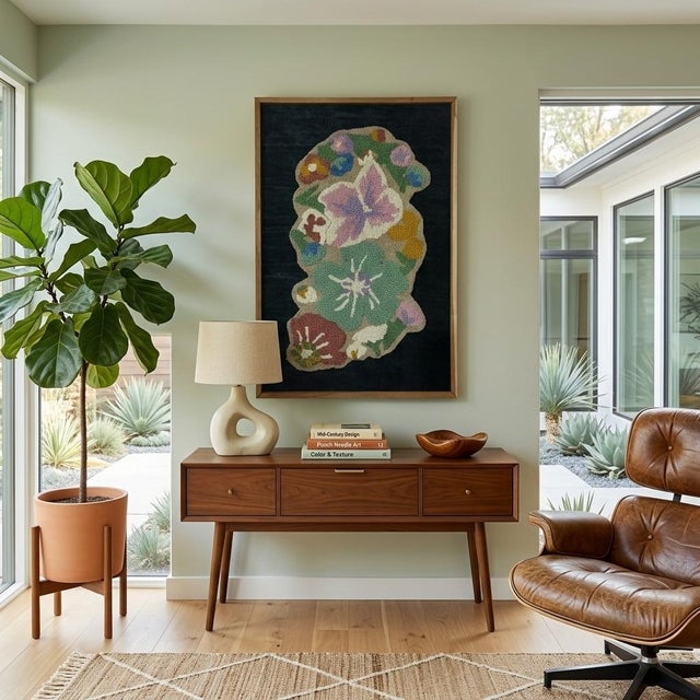 SPECIAL OFFER: FOR A LIMITED TIME, PURCHASE THIS HANDMADE FRAMED WALL ART AND RECEIVE A FREE 2' × 3' HANDMADE RUG AT NO...