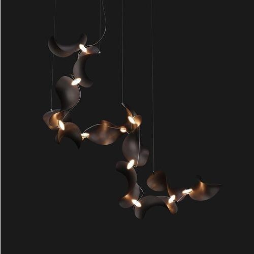 Not Yet Made - Made To Order Dune 12 Spiral Pendant Light in Silver Anodized Aluminum by Moss Objects For Sale - Image 5 of 18