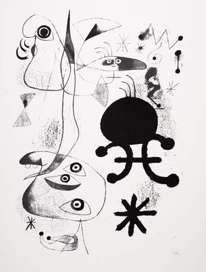 Joan Miro, Barcelona, Personnages joyeux, Screen Print