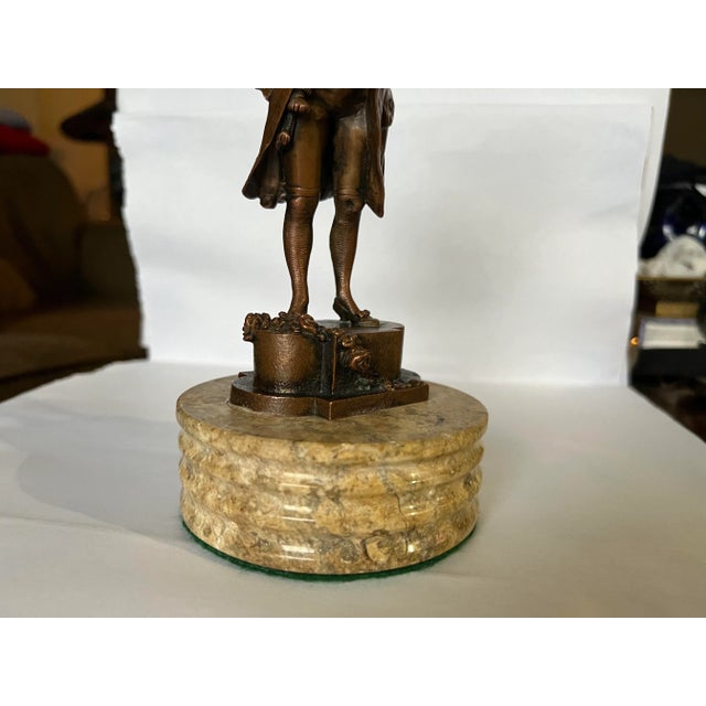 19th Century French Napoleonic Era Dressed Bronze Figurine For Sale In Boston - Image 6 of 11