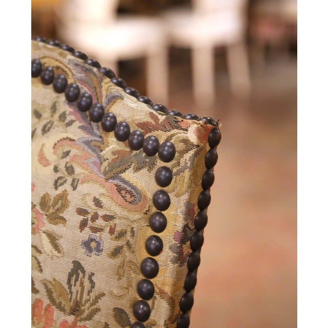 Set of 10 Early 20th Century French Louis XIV Upholstered Oak Dining Chairs For Sale - Image 9 of 12