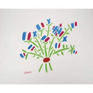 Pablo Picasso, The Blue, White, Red Bouquet, Lithograph For Sale