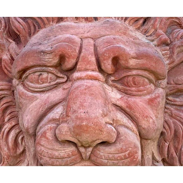 Round Terracotta Lion Mask, 1900s For Sale - Image 5 of 6