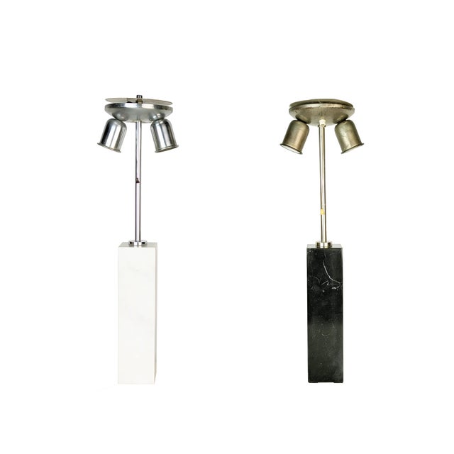 Italian Lamps in White and Black Marble from Maison Jansen, 1960s, Set of 2 For Sale - Image 18 of 18