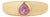 Contemporary Pear Pink Sapphire Bezel Set Signet Ring Size 6 in 14k Gold For Sale