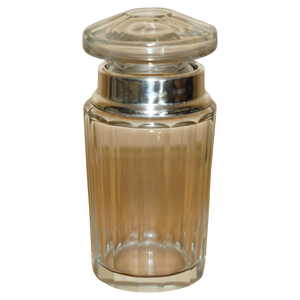 Antique Sterling Silver & Cut Glass Crystal Trinket Jar from Henry Perkins & Sons, 1904