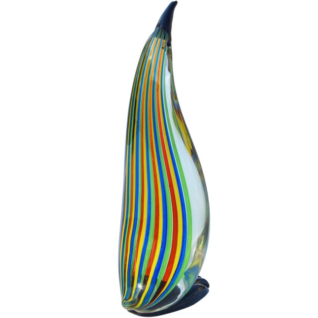 Glass Mid-Century Licio Zanetti Murano Italian Art Glass Penguin Figurine For Sale - Image 7 of 10