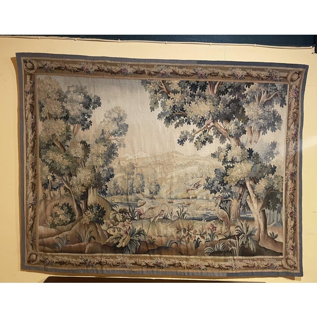 Verdure Tapestry from Aubusson, 19th Century For Sale - Image 13 of 13