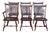 Vintage Harden Solid Wood Dining Chairs Set of 6 Spindle Back Turned Legs For Sale