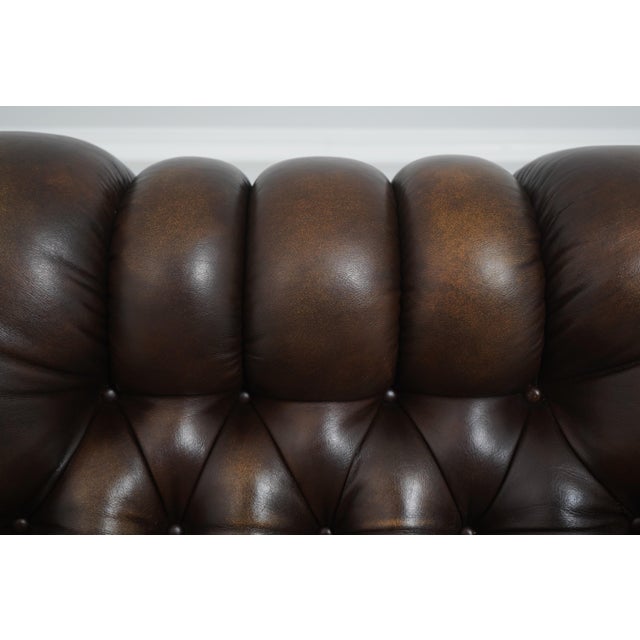 Stickley Tufted Leather Leopold Chair & Ottoman For Sale In Philadelphia - Image 6 of 18
