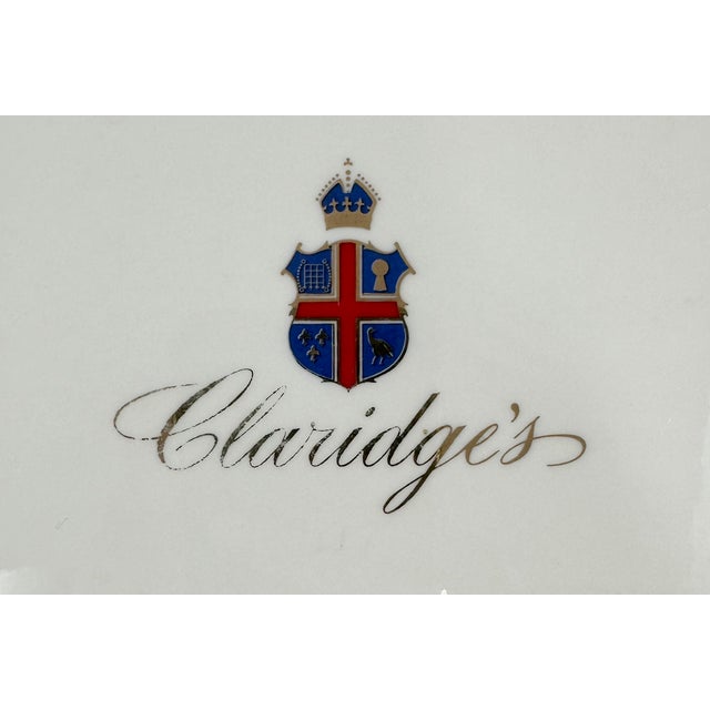 Ceramic Vintage Claridge's Hotel London Porcelain Ashtray Catchall Dish For Sale - Image 7 of 9