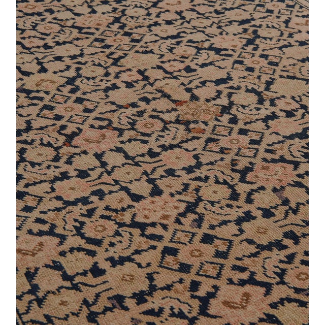 Early 20th Century Antique Circa-1900 Buff-Brown Herati-Pattern Karabagh Runner For Sale - Image 5 of 8