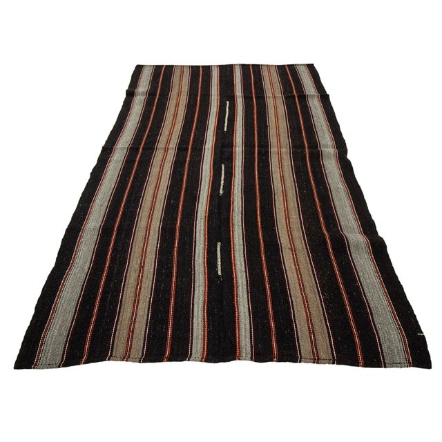 Vintage handwoven kilim rug from Afyon region of Turkey. Approximately 50-60 years old. In very good condition