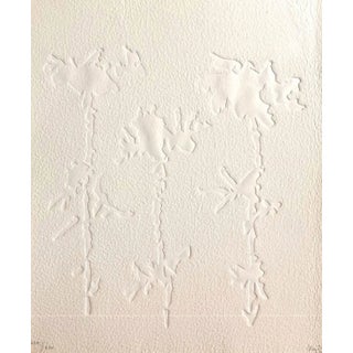 Étienne Hajdu, Flowers, 1972, Hand Signed Relief Engraving For Sale