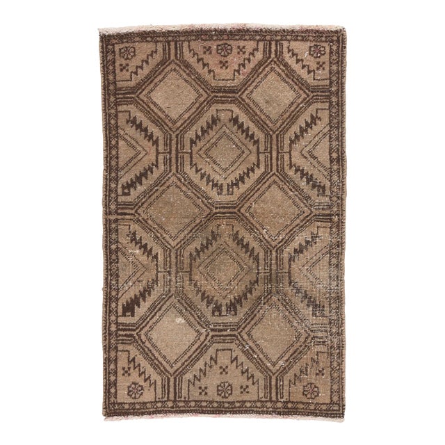 Early 20th Century Distressed Antique Persian Tabriz Rug, 01'09 X 02'09 For Sale