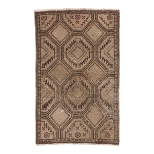 Early 20th Century Distressed Antique Persian Tabriz Rug, 01'09 X 02'09