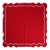 Red Placemat with White Scalloped Edge, Set of 8 For Sale