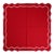 Red Scalloped Placemat, Set of 8 For Sale