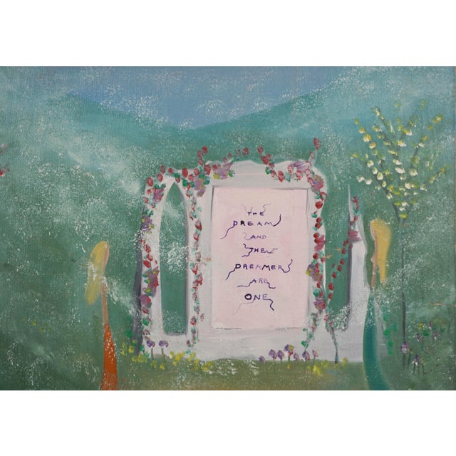 Mid Century Modern Surrealist Hawaiian Visionary Art - The Dream & the Dreamers by Marguerite Blasingame For Sale - Image 10 of 13
