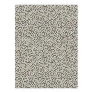 Panthera Spotted Leopard Hand-Looped Area SAMPLE Rug - Pearl Gray For Sale