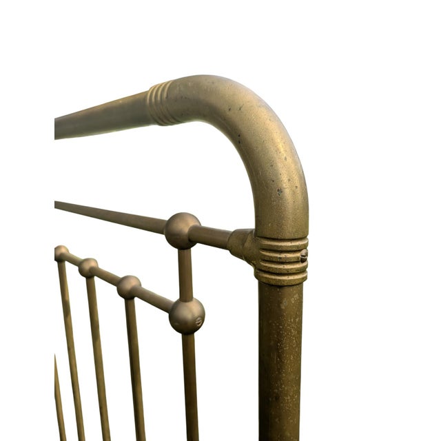 Brass Late 19th Century Whitcomb Metallic Bedstead Co. Heavy Brass Twin Beds - A Pair For Sale - Image 8 of 18