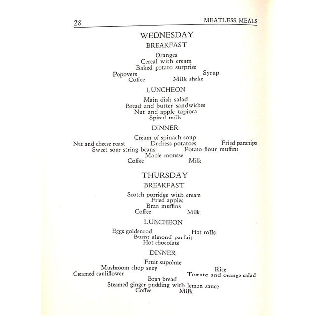 "Meatless Meals" 1931 Adams, Jean Prescott For Sale - Image 4 of 10