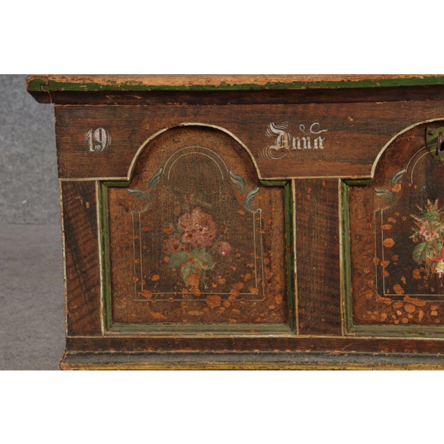 Antique Bevelled Softwood Chest, 1900 For Sale - Image 11 of 16