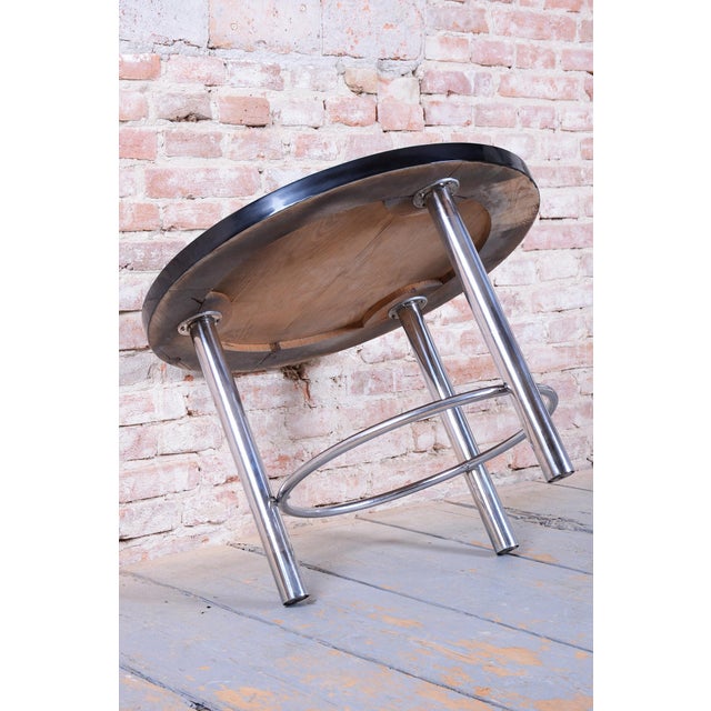 Bauhaus Round Coffee Table in Chrome-Plated Steel, 1930s For Sale - Image 10 of 11