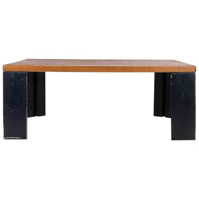 Black Wood and Lacquered Metal Coffee Table by Gastone Rinaldi, 1970s For Sale - Image 8 of 8