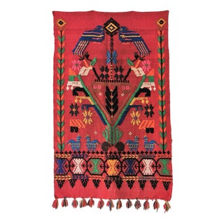 Vintage Mexican Wall Rug, 1970s For Sale