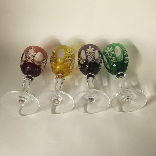 German Cut Crystal Cordial Glasses Set of 4 Chairish